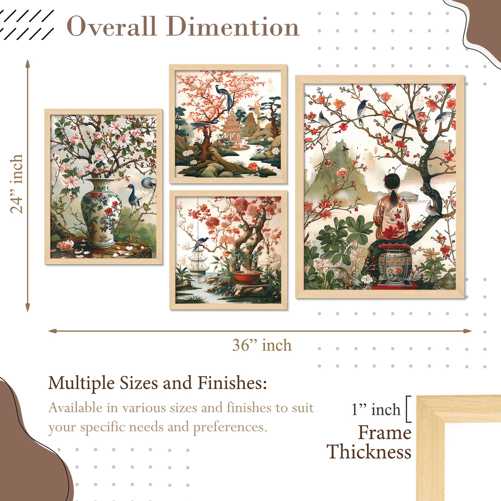 SET OF 4 DIGITAL WALL PAINTING - Image 3